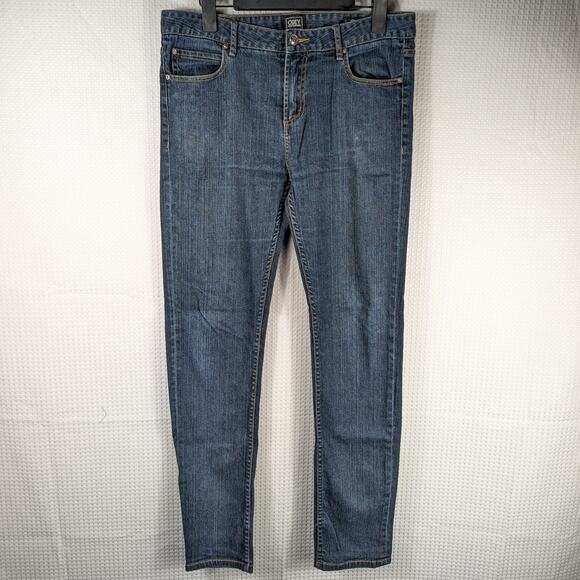 Obey Propaganda Jeans 34x32 Tight Stretch Straight Leg Blue Denim Men’s Slim Fit - Picture 1 of 6